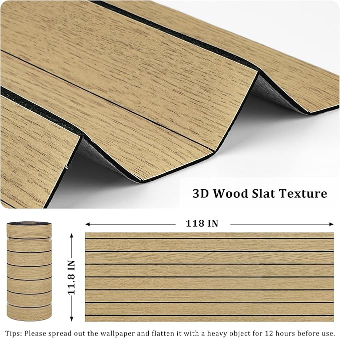 Neutral Peel and Stick Wood Panels - Image 5