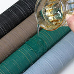 Black Grasscloth Peel and Stick Wallpaper Texture Contact Paper A Set of 15.7" - Image 4