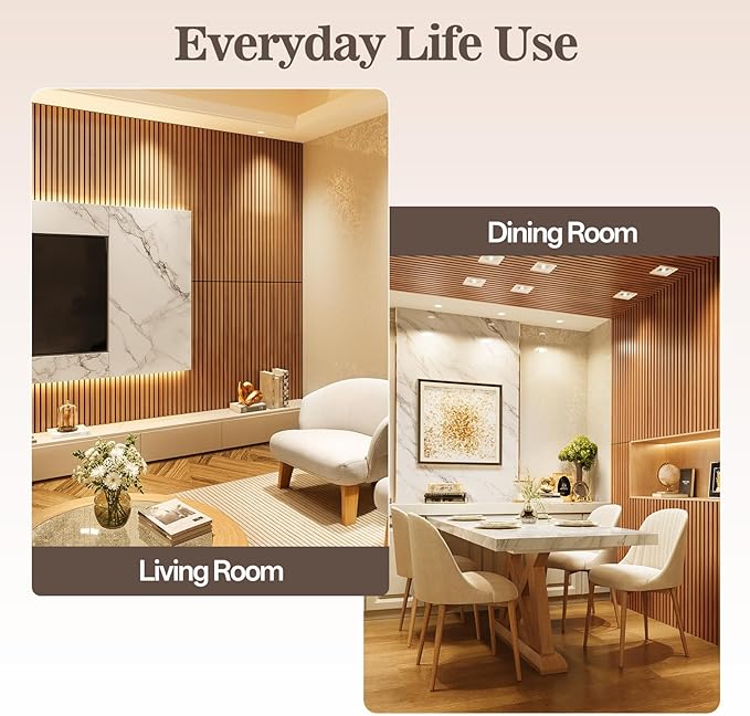 4 Pack Wood Panels for Wall, 47.24" x 12.79" Acoustic Wood Slat Wall Panel for - Image 3