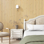 VEELIKE Natural Bamboo Slat Wall Panels Peel and Stick Wood Panels - Image 3