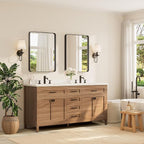 TETOTE Black Framed Bathroom Mirror, 24 x 32 Inch Matte Metal Frame Vanity - Image 2