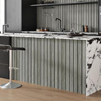 Grey Wood Wall Panels Textured Wood Slats 3D Soundproof Wall Panels Peel and - Image 4