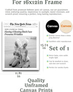 iHery Unframed Trendy Hot Girls NewsPaper Wall Art Prints, 12x16in Canvas Wall - Image 2