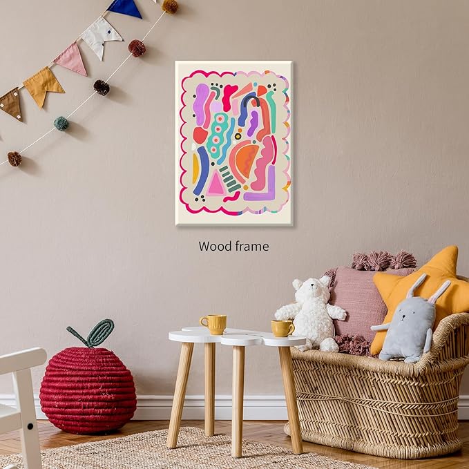 Funky Cute Kids Abstract Wall Art Trendy Bright Colorful Poster 16x24 inch - Image 7