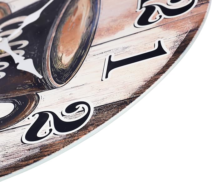 Large Kitchen Clock Decor, Decorative Coffee Wall Clocks Battery Operated - Image 6