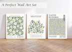 Induslyfe Framed Green Wall Art Canvas Decor Set of 3, Matisse Wall Art Framed - Image 2