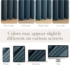 NICETOWN Slate Blue Blackout Velvet Curtains - Image 8