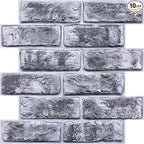 COMSTICKC 3D Faux Brick Wall Panels Peel and Stick, Small Size Thin PVC by COMSTICKCDECOR