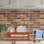 20 PCS 3D Wall Panels Brick Peel and Stick 26.7"x13.4" - Image 2