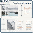 BUBOS 8 Pack Art Acoustic Panels Soundproof Wall Panel, 47.2X31.4 Inches Sound - Image 2