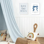 LARTSFRO Coquette Navy Blue Bow Jesus Wall Art Decor Posters, Inspirational - Image 5