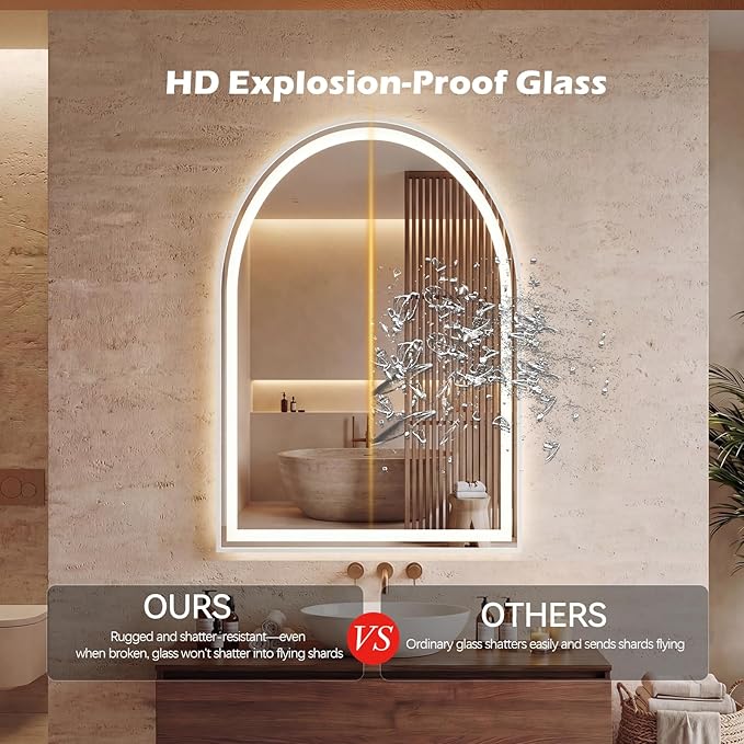 Sweetcrispy 24"×32" LED Bathroom Mirror - Image 3