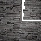 EverStone Cascade Faux Stone Panel, 48 5/8"W x 24 3/4"H x 1 1/4"D, Graphite - Image 9