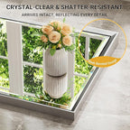 Silver Bathroom Mirror, 22x30 Inch Beveled Rectangle Wall Mounted Mirror - Image 2