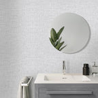 Light Grey Grasscloth Peel and Stick Wallpaper, Vintage Textured Contact Paper - Image 6