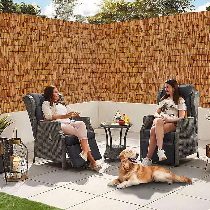 Reed Fencing Rolls, Patio Privacy Screen 5 Feet High, Decorative Bamboo Fence - Image 6