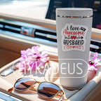 (3Pcs) I Love My Awesome Husband Sticker Gift from Wife to Husband on Father's Day, Wedding Anniversary to Show Love, Waterproof Vinyl Decal for Books Laptops Phones Water Bottles Tumblers, 3" x 2.9"
