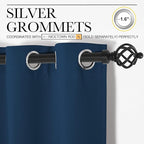 NICETOWN Moroccan Blue Blackout Curtains 102" Long - Image 3