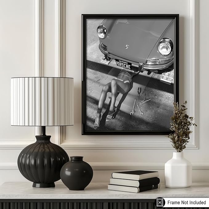 Poster Master Woman Under Classic Car Poster - Image 3