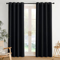 NICETOWN Room Darkening Draperies Curtains Panels, 2 Panels Black W52 x L84 by NICETOWN