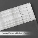MIULEE Back Tab Grey Blackout Curtains 102 Inch Long 2 Panels Set - Image 4