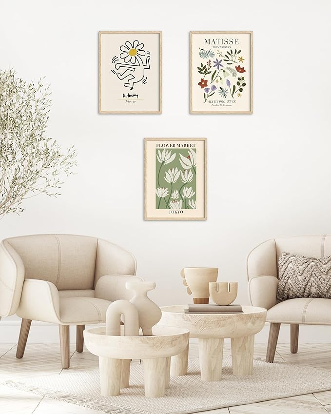Abstract Matisse Wall Art Decor, Unframed Flower Market Print Posters Set of 3 - Image 6