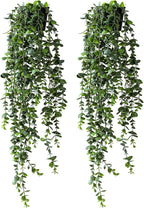 Artificial Hanging Plant 2 Pcs Faux Plant Ivy Vine Faux Eucalyptus Vines Fake - Image 8