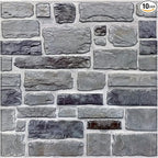 COMSTICKC 3D Faux Stone Wall Panel Peel and Stick Wall Tiles, Ultra-Light Thin by COMSTICKCDECOR