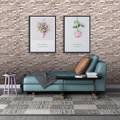 10PCS 3D Wall Panels Peel and Stick Foam 3D Brick Wallpaper Peel and Stick Faux - Image 2
