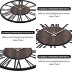 LEIKE Large Wall Clocks, Non Ticking, Battery Operated Small Vintage Round - Image 4
