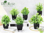 Der Rose 6 Pack Fake Plants Mini Artificial Plants - Image 3