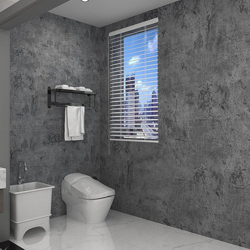 3yecao 31"×1181" Extra Wide Big Thickness Blue Grey Concrete Wallpaper Peel and - Image 2