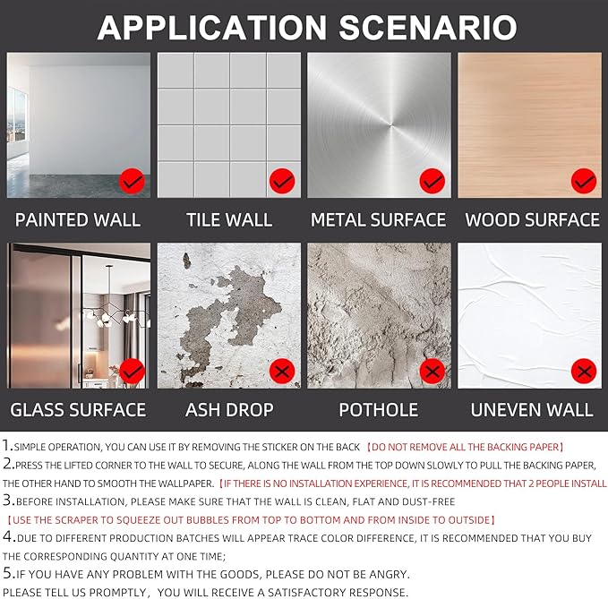 practicalWs 15.7"x 984.2" Grey Wallpaper Self Adhesive Peel and Stick Wall - Image 7