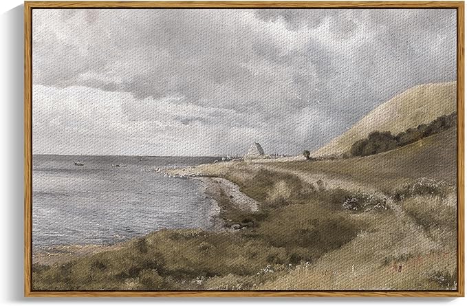 InSimSea Framed Canvas Wall Art, Vintage Decor by InSimSeaArt