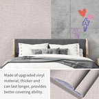 Beige Grasscloth Peel and Stick Wallpaper, Modern Textured Wallpaper 15.75inch - Image 9