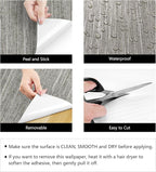 LACHEERY Faux Grasscloth Prepasted Wallpaper Peel and Stick Contact Paper - Image 7