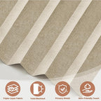 AJAZZ Blackout Accordion Door Curtain 98"x84" Cream Yellow - Image 7
