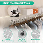 HAUSHOF Closet Shelves Wall Mounted 2-Pack, 4ft x 16in White Metal Wire Shelving - Image 4