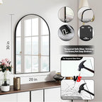 SCWF-GZ 30x20 Arch Mirror Rectangle Wall Mounted Hanging or Against Wall - Image 3