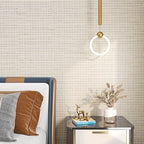 FunStick 24"x394" Grasscloth Peel and Stick Wallpaper Textured Removable Beige - Image 2