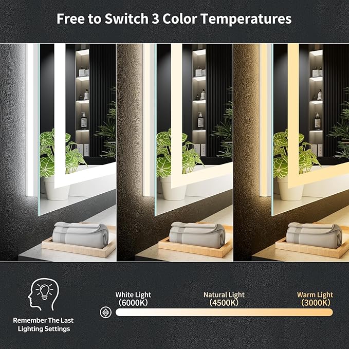 24"x36" LED Bathroom Mirror - Image 5