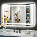 40x24 LED Bathroom Mirror with Lights, Backlit and Front Lit Anti-Fog Lighted by Awandee