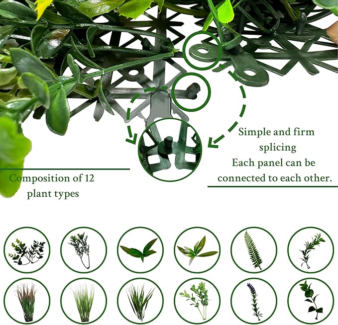 ODTORY Artificial Boxwood Topiary Hedges Panels: 40'' x 120'' UV-Protected - Image 3
