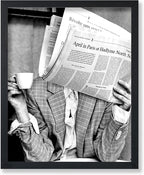 Poster Master Woman Reading Newspaper by PosterMaster