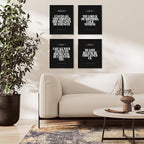Locomiss Black Christian Wall Art Decor Posters, Minimalist Jesus Scripture - Image 3