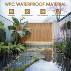 WPC Slat Wall Panels 8 Pack 96" x 6.6", Waterproof Fluted Wall Paneling - Image 3