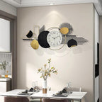 ERMOFAV Metal Wall Art, Abstract Modern Creative Geometric Round Art Decor 56" - Image 5