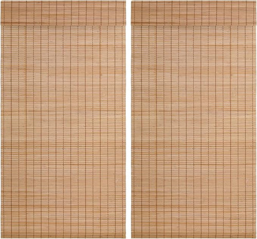2 Pcs Cordless Bamboo Roman Shades by DoubleFill