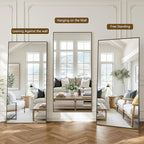 Koonmi 78"x35" Floor Mirror Full Length, Bedroom Floor Body Mirror - Image 2