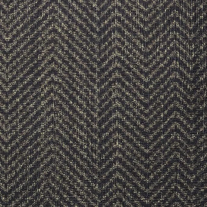 FunStick 15.8"x240" Black and Gold Grasscloth Wallpaper Self Adhesive Fabric - Image 8
